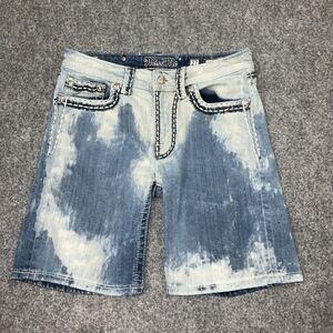 Miss Me Shorts Womens Size 27  Blue  Denim Boyfriend Acid wash JB5014H9